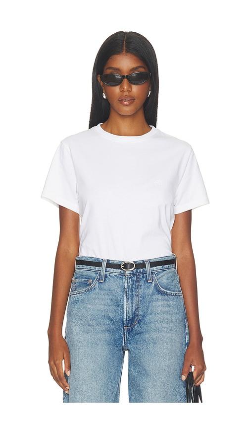 anine bing shelley tee in white. - size l (also in xs, s, m)