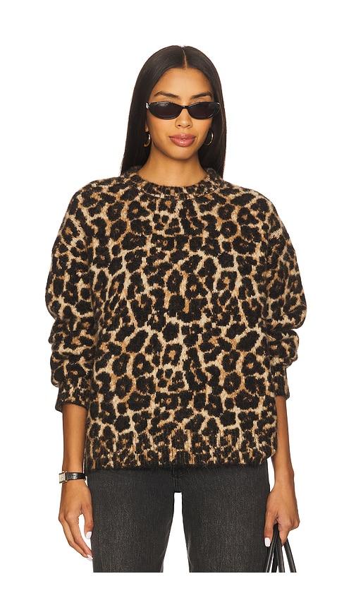 anine bing sydney crew sweater in brown. - size l (also in xs)