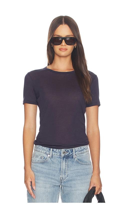 anine bing sylvie tee in navy. - size l (also in xs, s, m)
