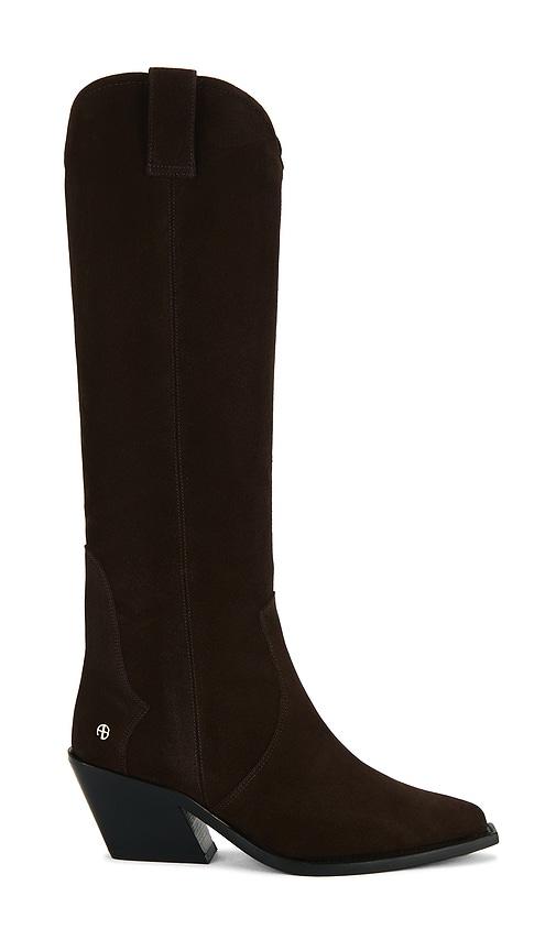 anine bing tall tania boot in brown. - size 40 (also in 41)