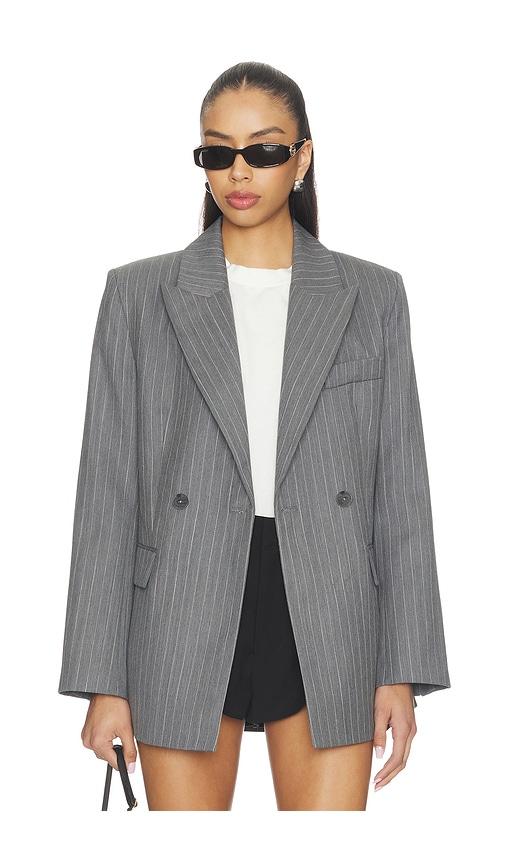 anine bing tiphaine blazer in grey. - size s (also in xs)