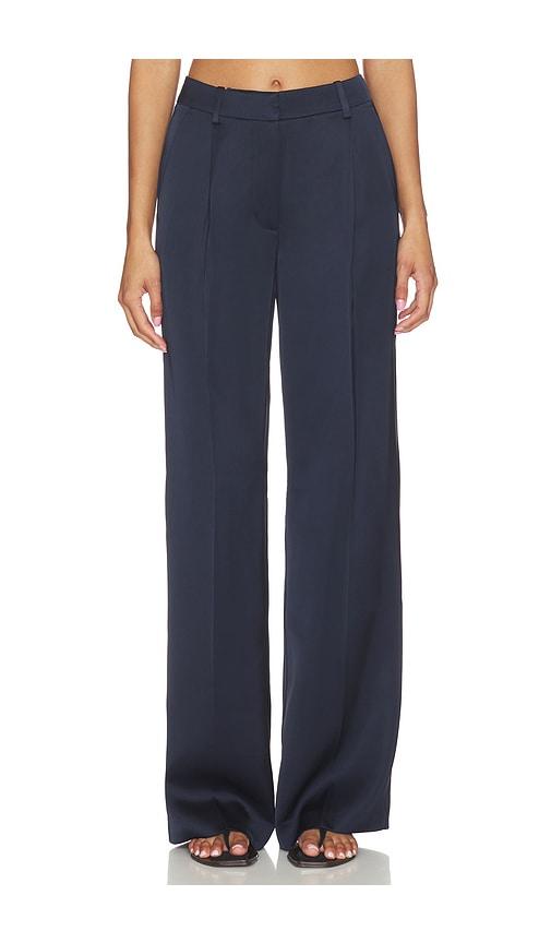 anine bing trent trouser in navy. - size 30 (also in 32, 34)