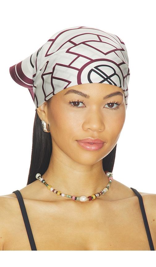 anine bing york scarf in burgundy.