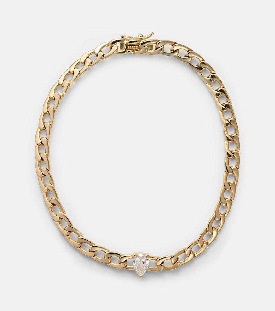 anita ko 18kt gold chain bracelet with diamond