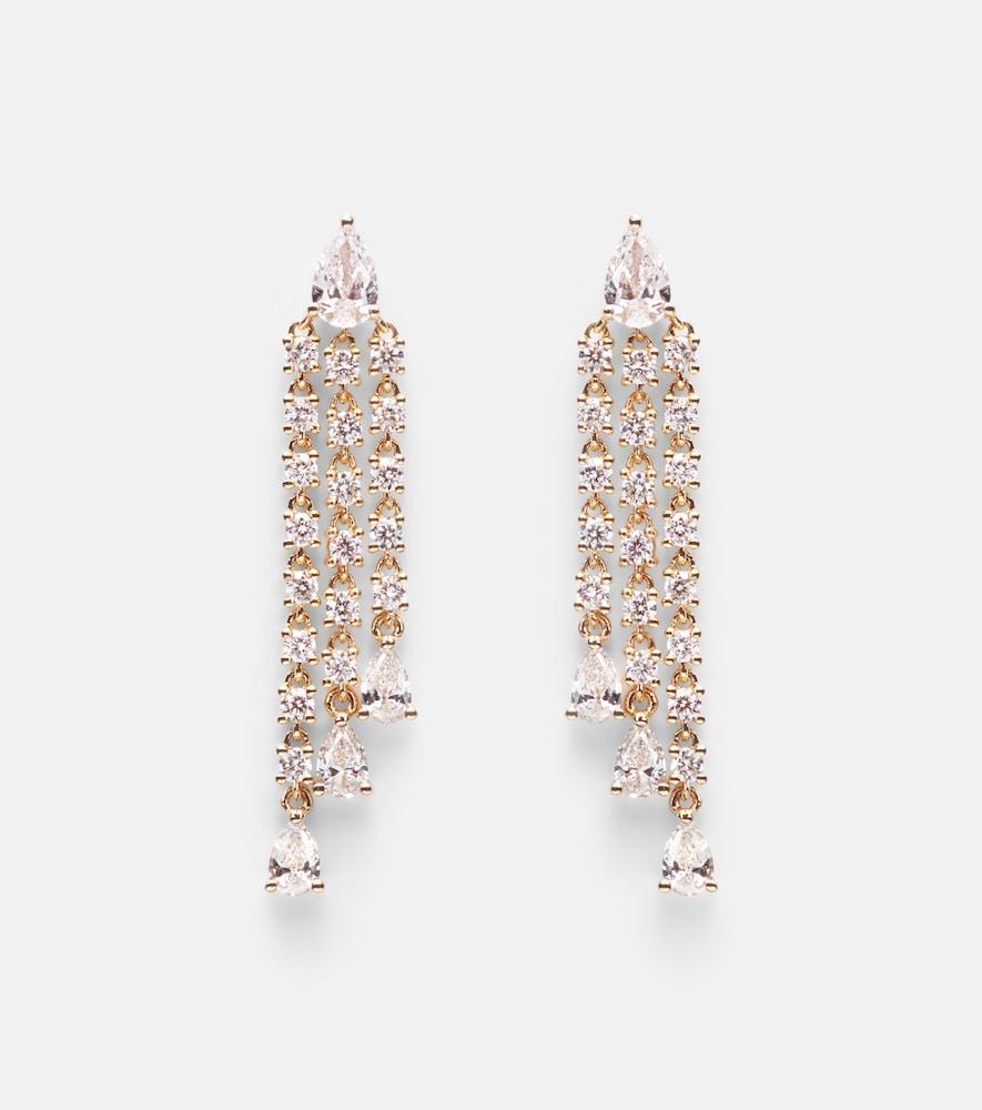anita ko 18kt gold drop earrings with diamonds