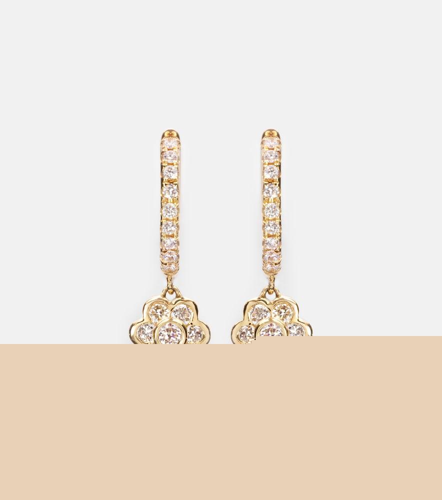 anita ko 18kt gold hoop earrings with diamonds
