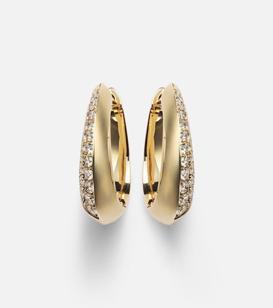 anita ko 18kt gold hoop earrings with diamonds