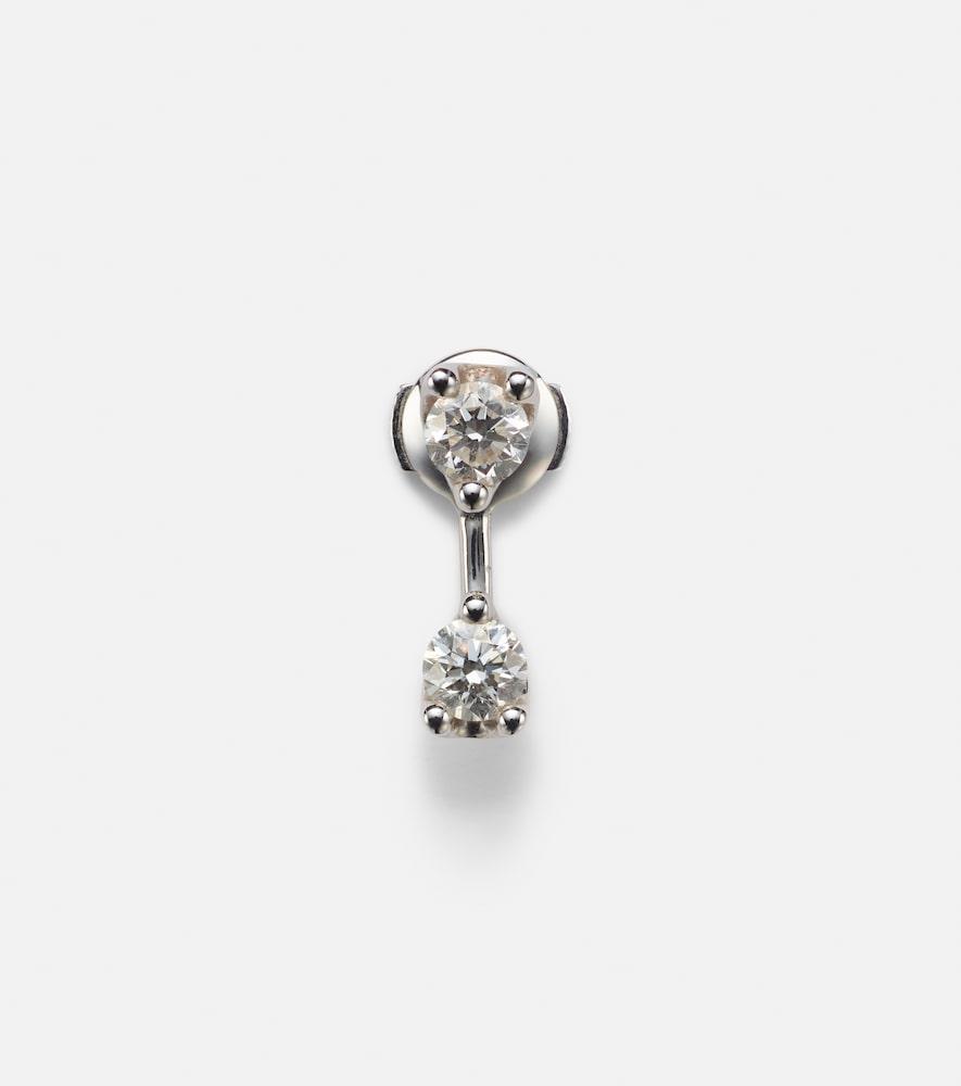 anita ko 18kt white gold single earring with diamonds