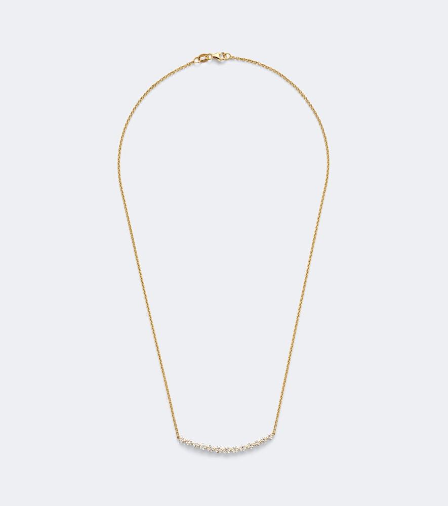 anita ko crescent 18kt yellow gold necklace with diamonds