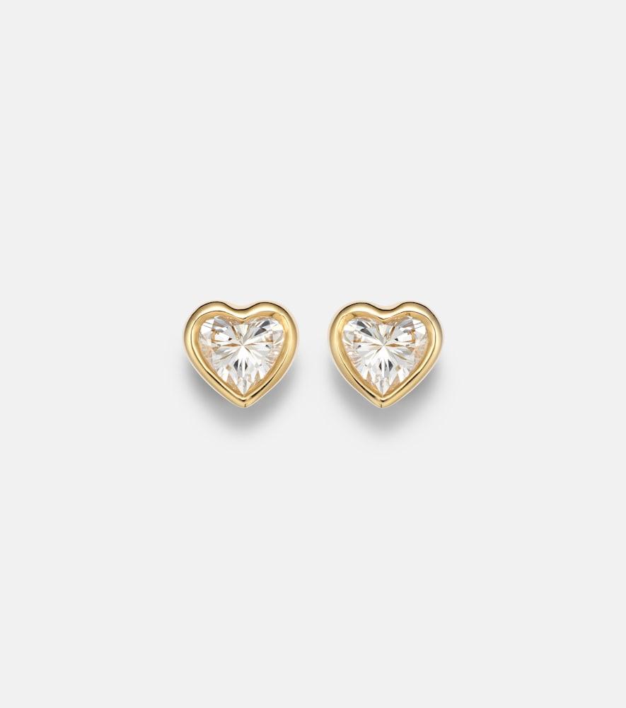 anita ko heart 18kt gold earrings with diamonds