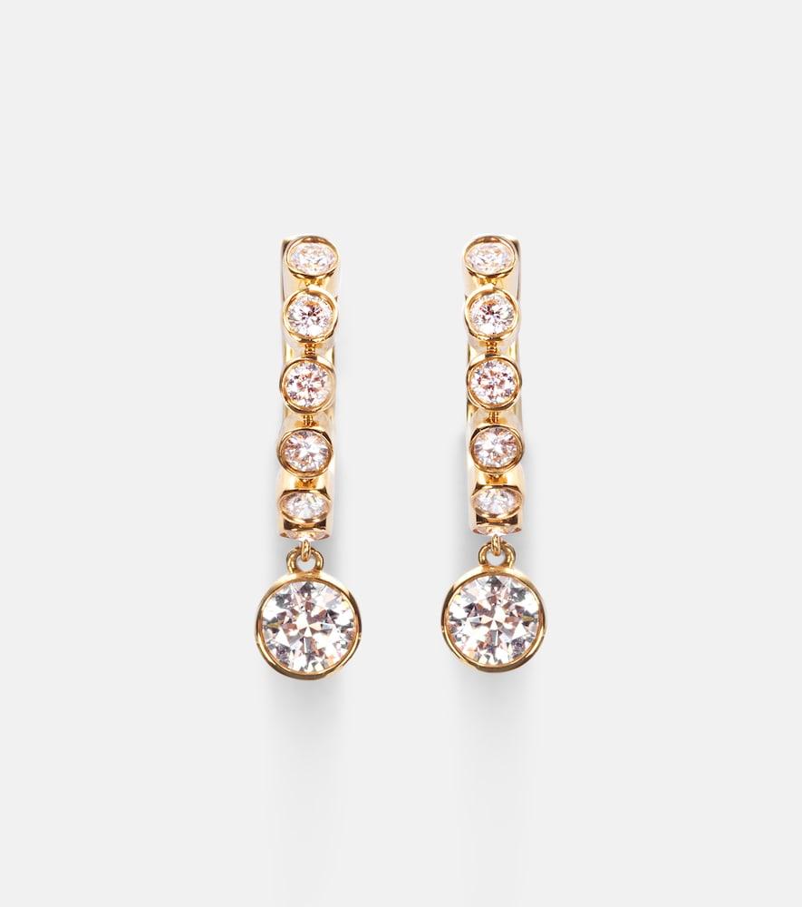 anita ko melrose 18kt gold huggie earrings with diamonds
