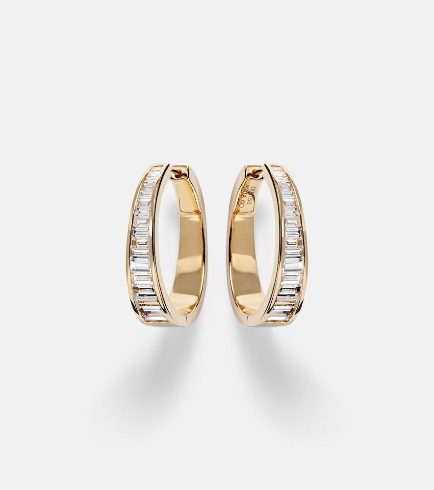 anita ko meryl 18kt gold hoop earrings with diamonds