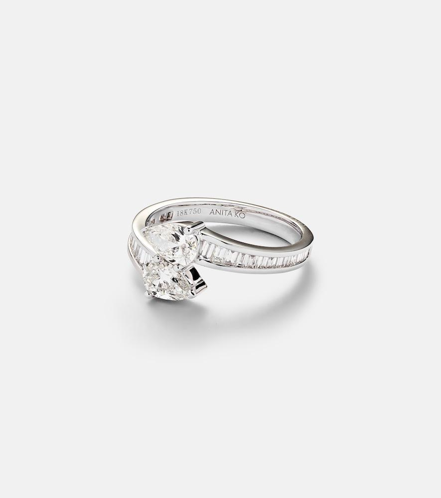anita ko saturn 18kt white gold ring with diamonds