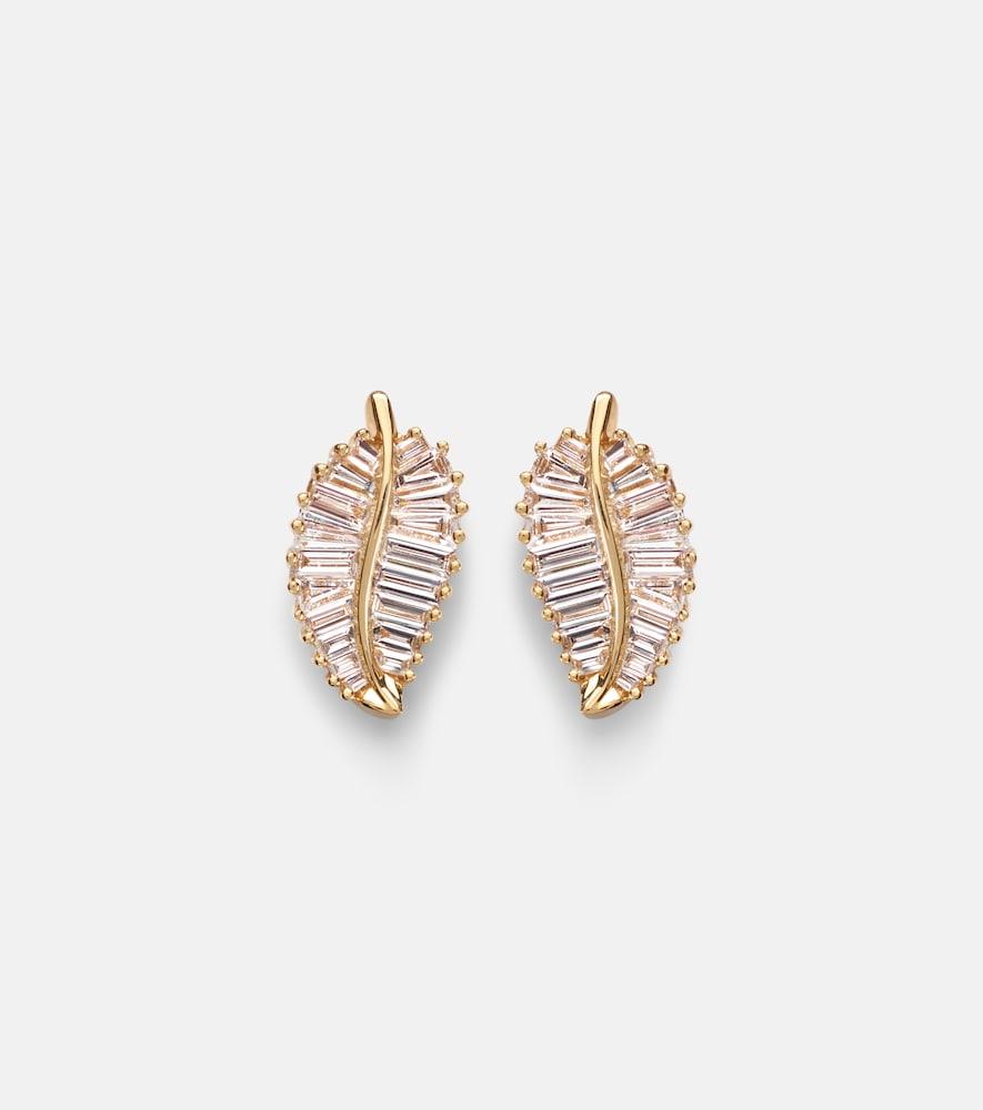 anita ko small 18kt gold earrings with diamonds