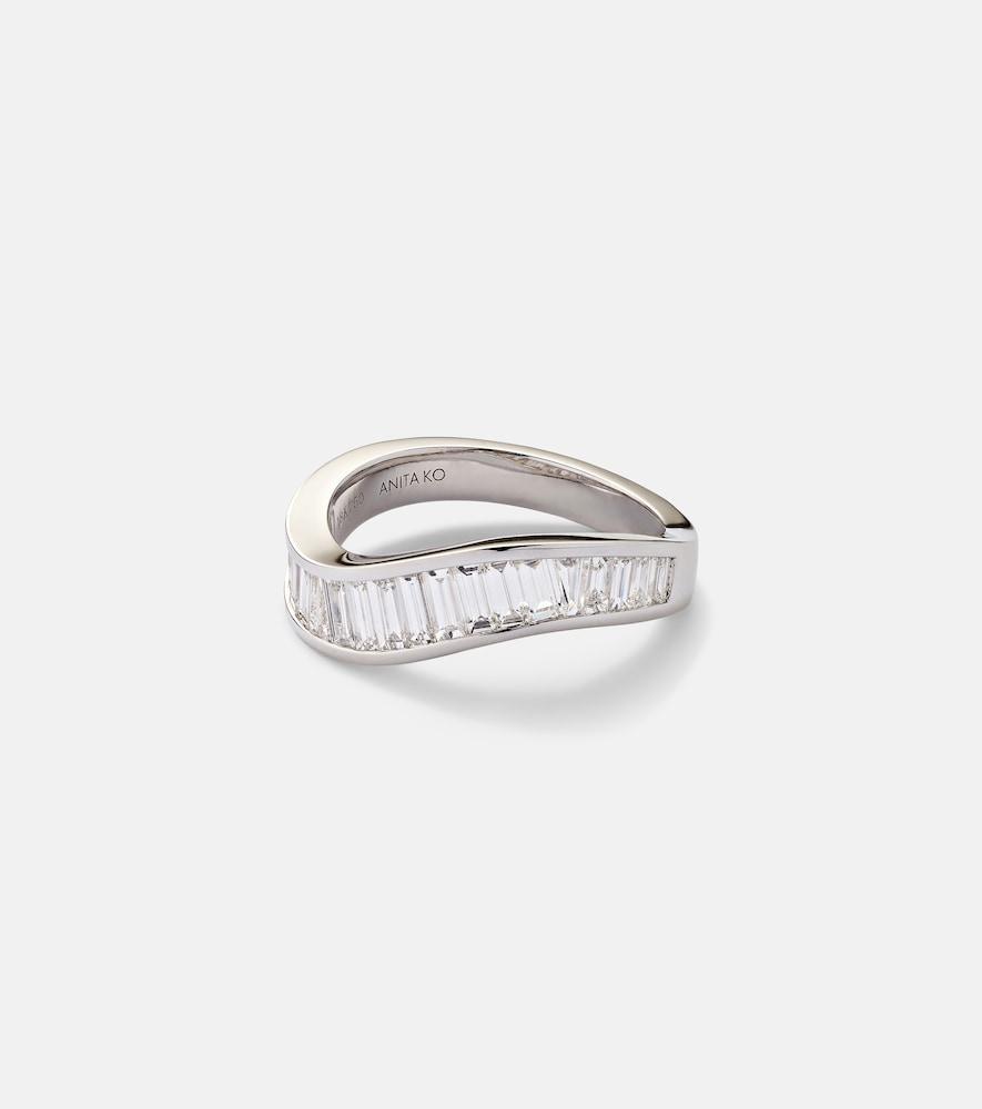 anita ko wave 18kt white gold ring with diamonds