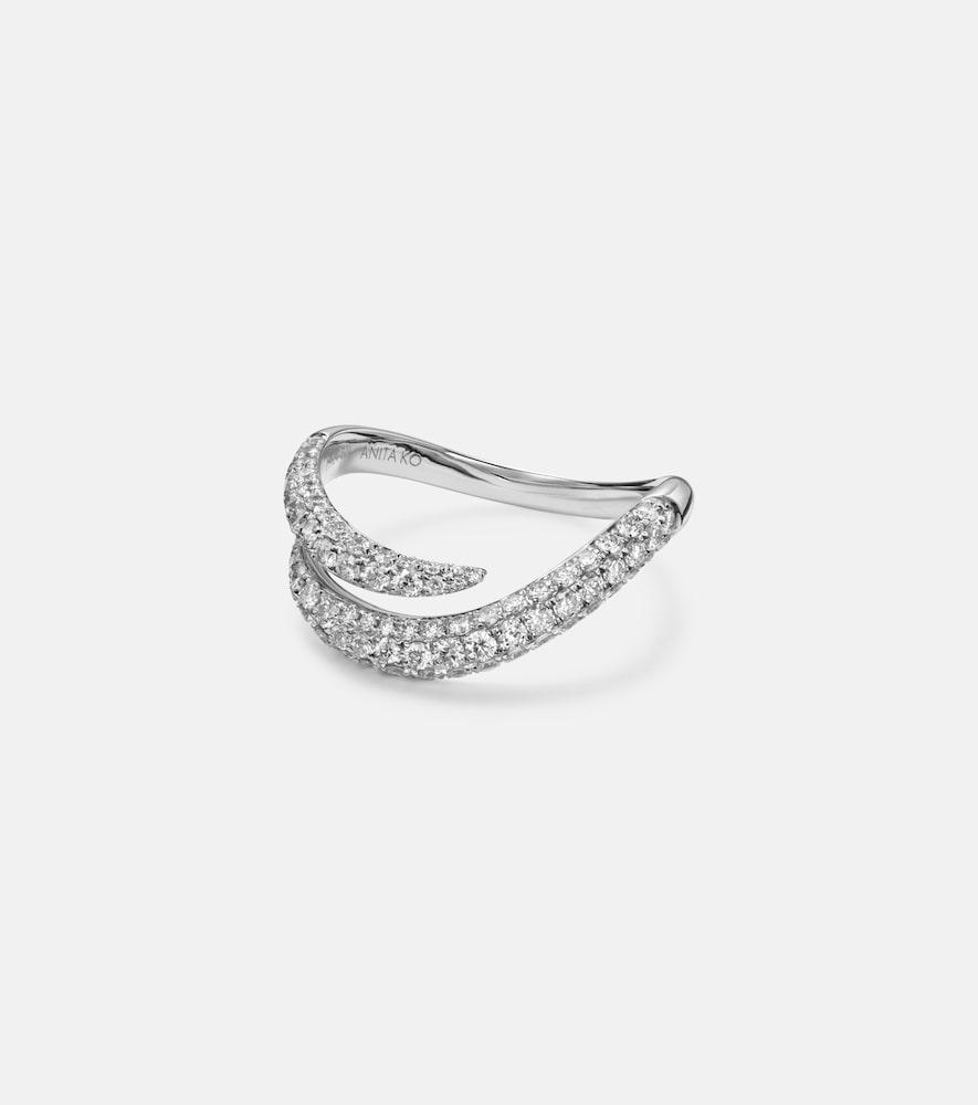 anita ko zara 18kt white gold ring with diamonds