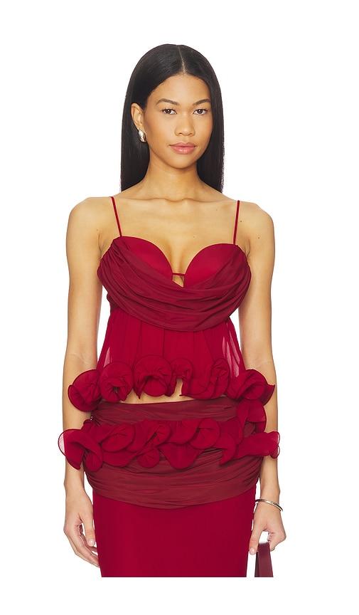 aniye records tecla wrap top in red. - size l (also in m, s)