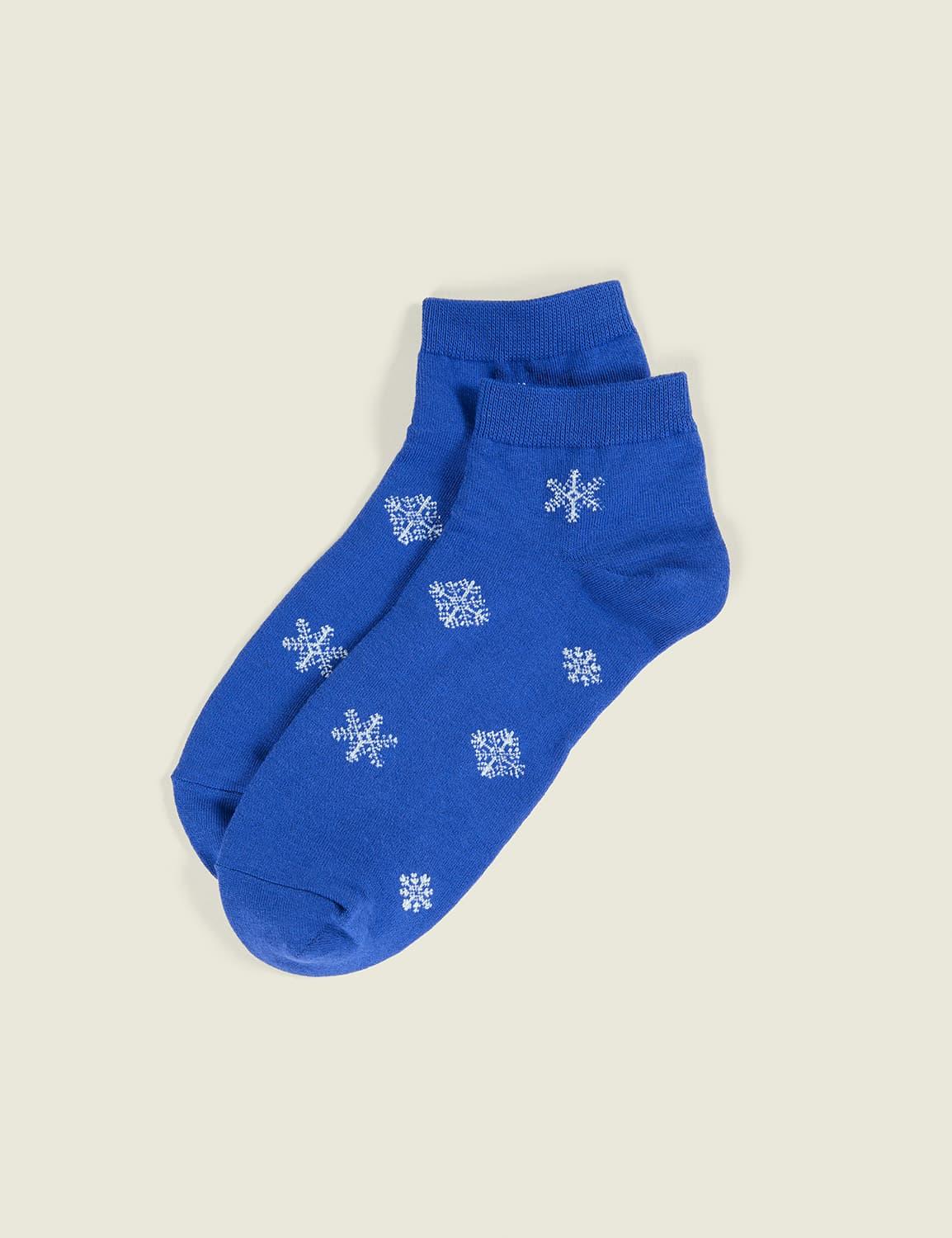 ankle socks - metallic snowflake