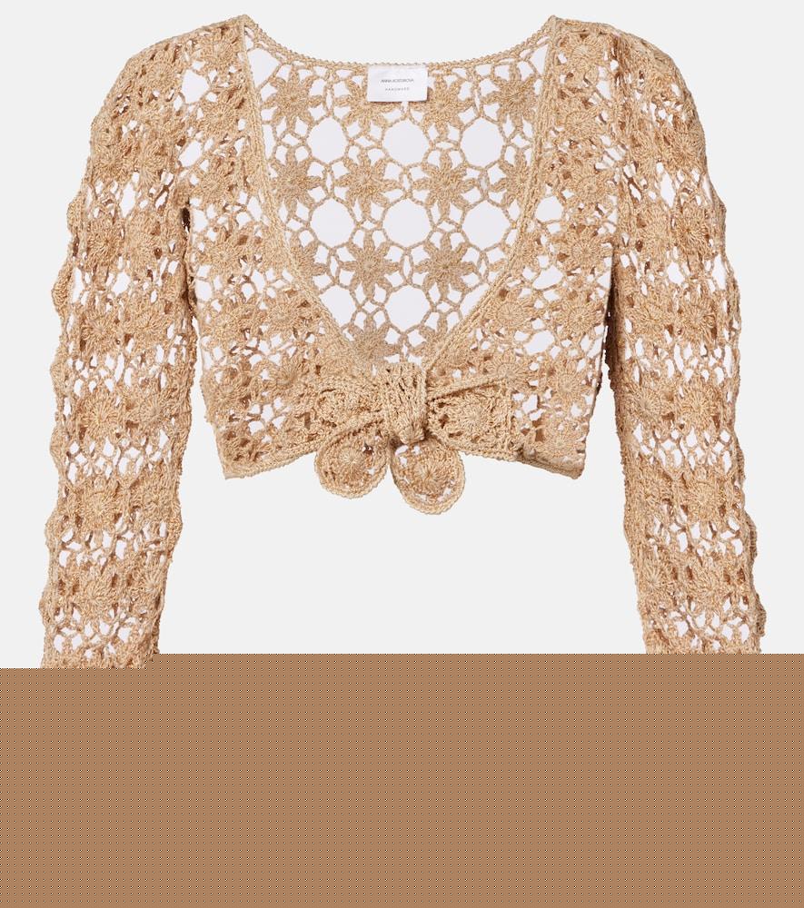 anna kosturova bella ballerina crochet cotton crop top