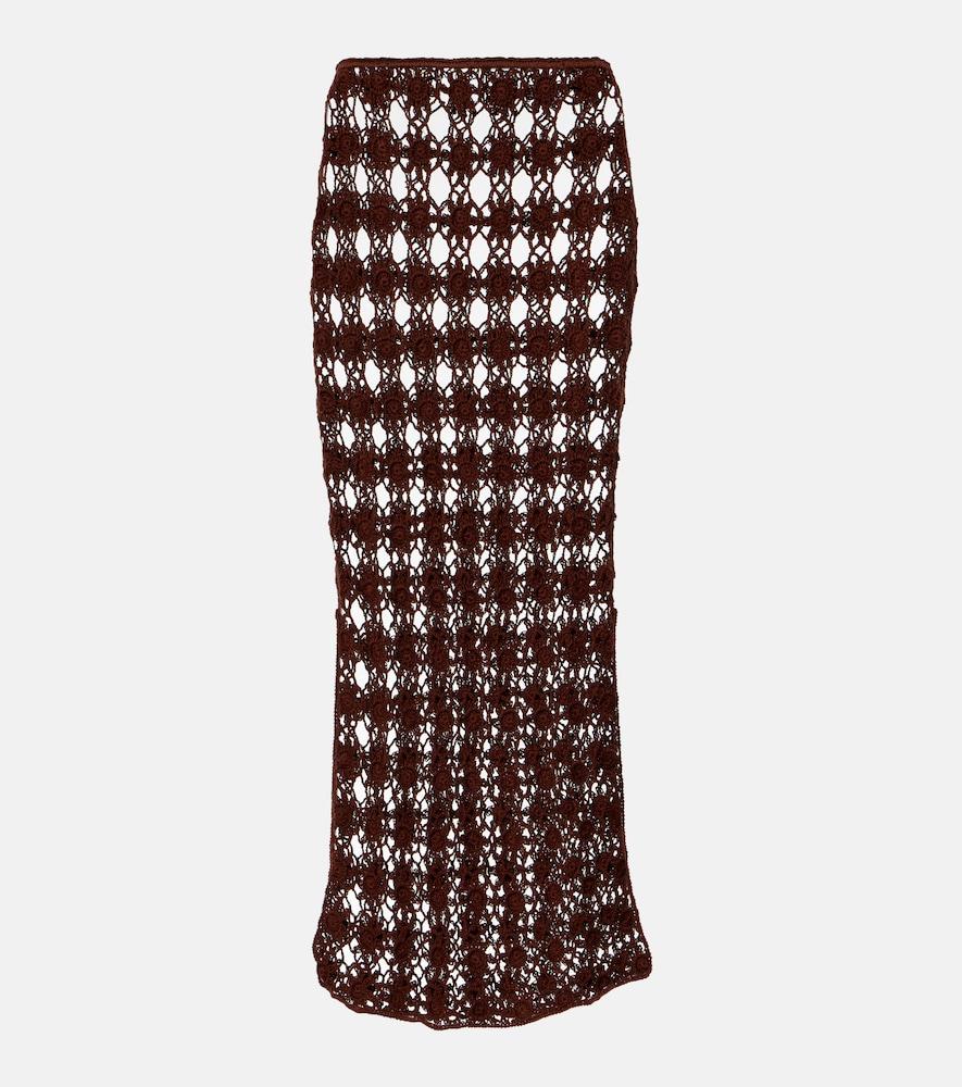 anna kosturova bella crochet cotton maxi skirt