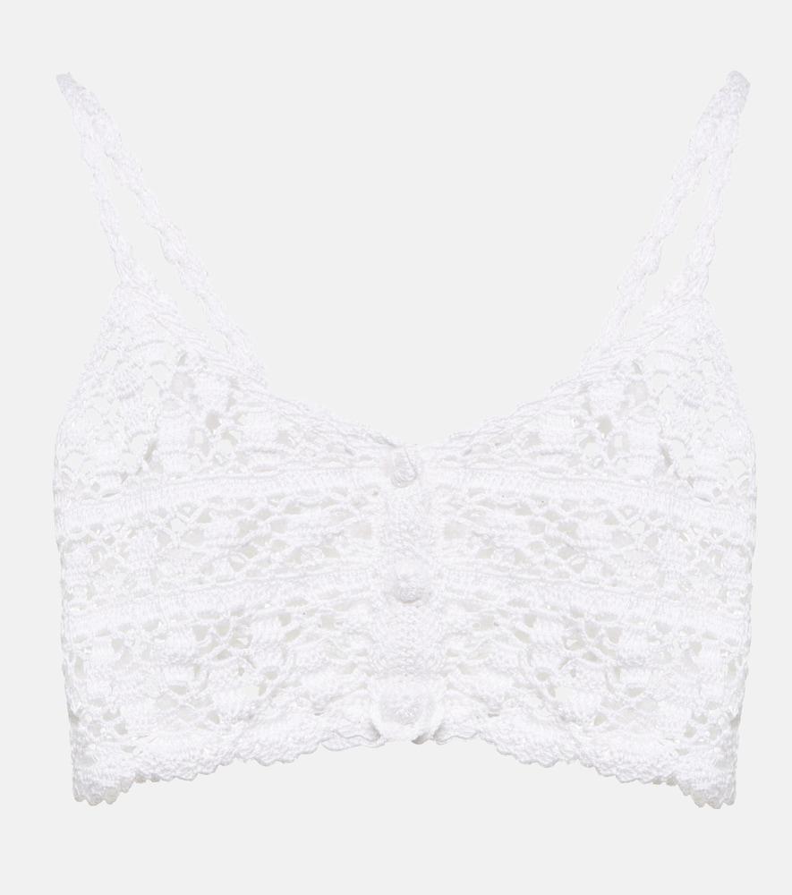 anna kosturova bianca crochet crop top