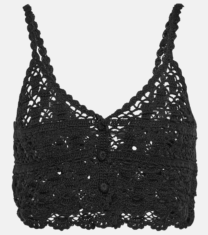 anna kosturova bianca crochet crop top