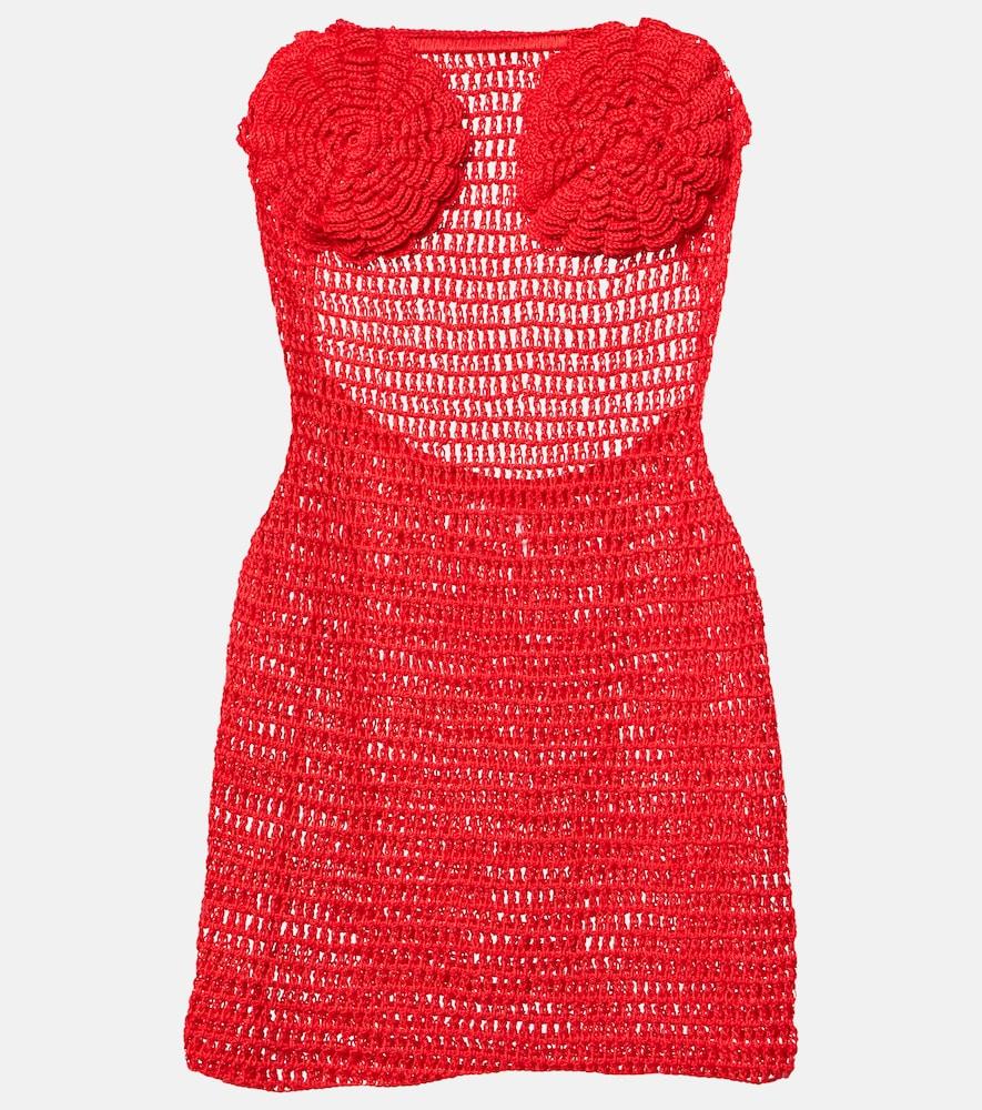 anna kosturova camellia cotton crochet bustier dress