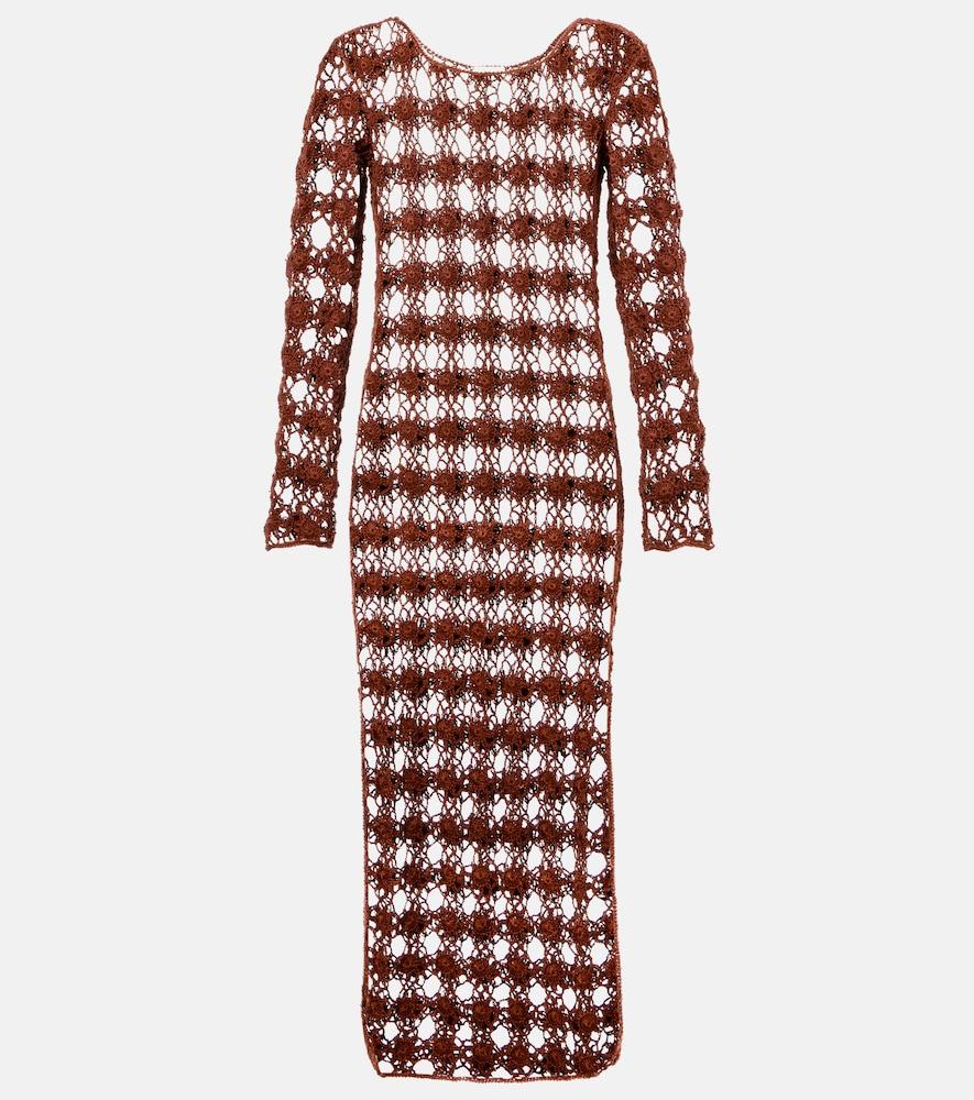 anna kosturova crochet cotton beach dress