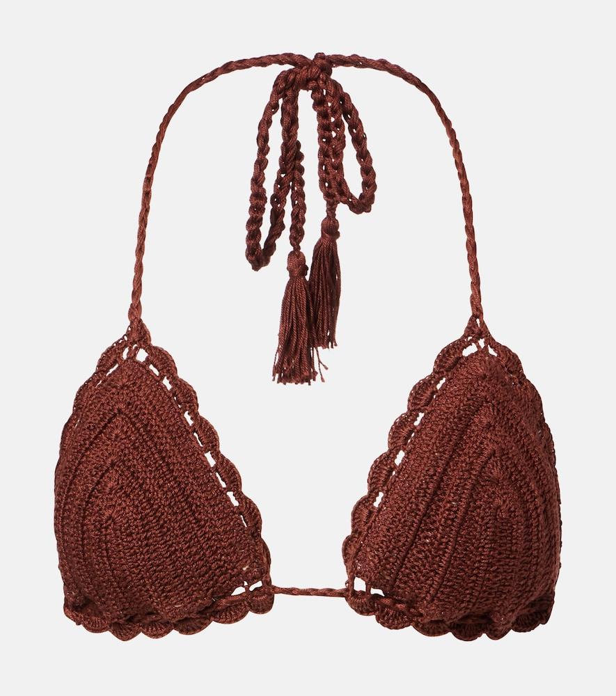 anna kosturova crochet cotton bikini top