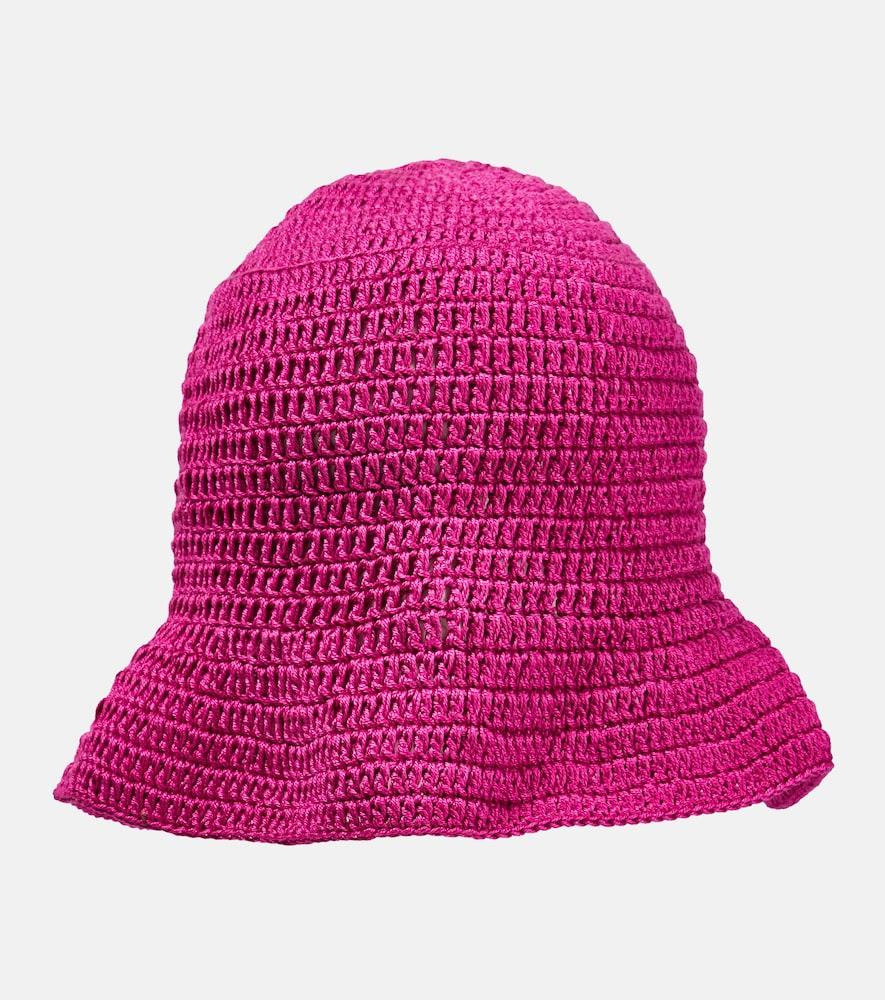 anna kosturova crochet cotton bucket hat