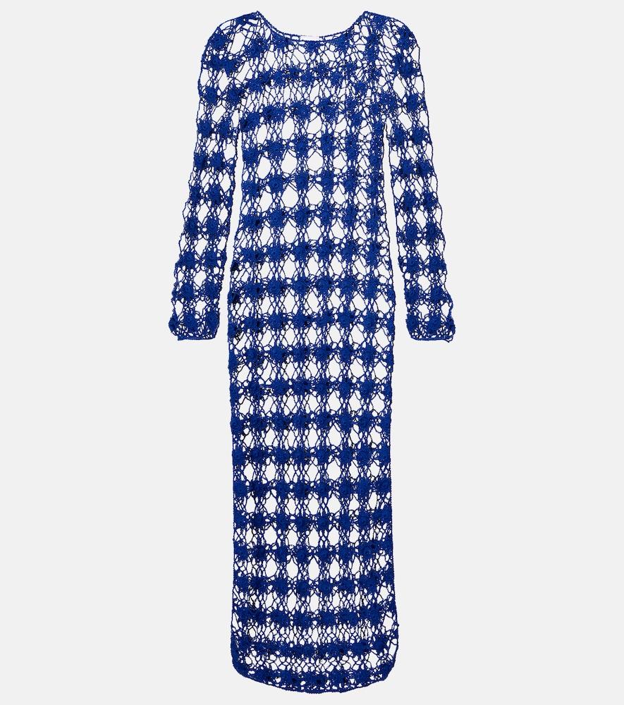 anna kosturova crochet cotton maxi dress