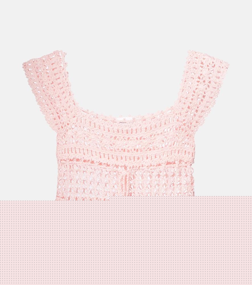 anna kosturova deauville crochet cotton crop top