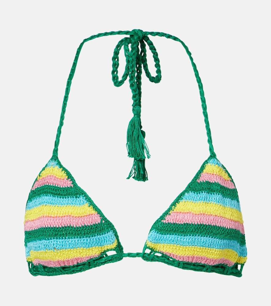 anna kosturova gabrielle crochet cotton bikini top