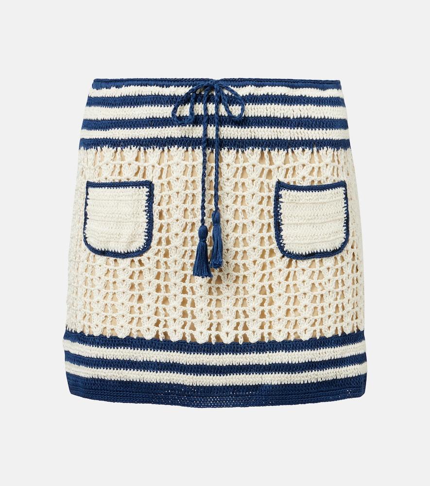 anna kosturova gabrielle crochet cotton miniskirt