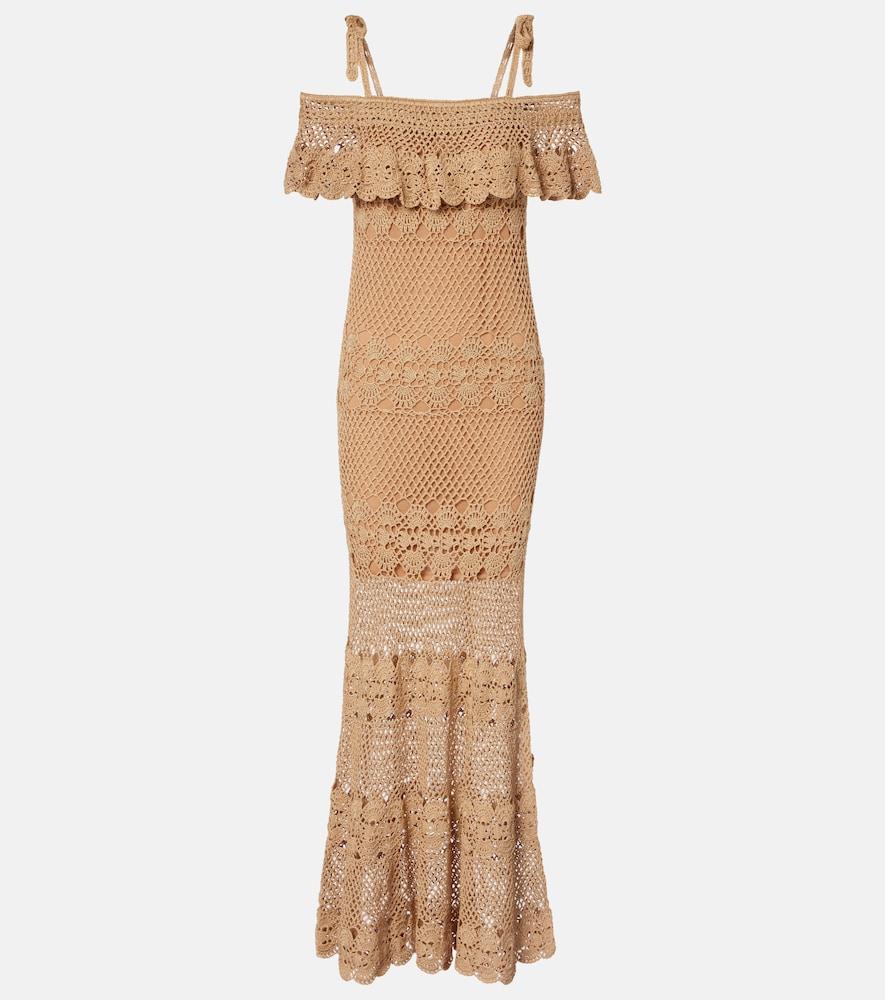 anna kosturova marianne crochet cotton maxi dress