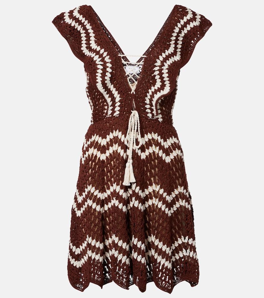 anna kosturova melissa crochet cotton minidress