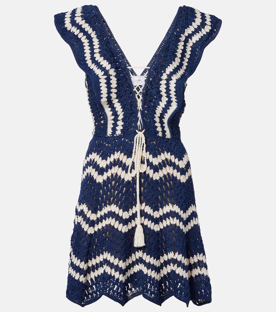 anna kosturova melissa crochet cotton minidress