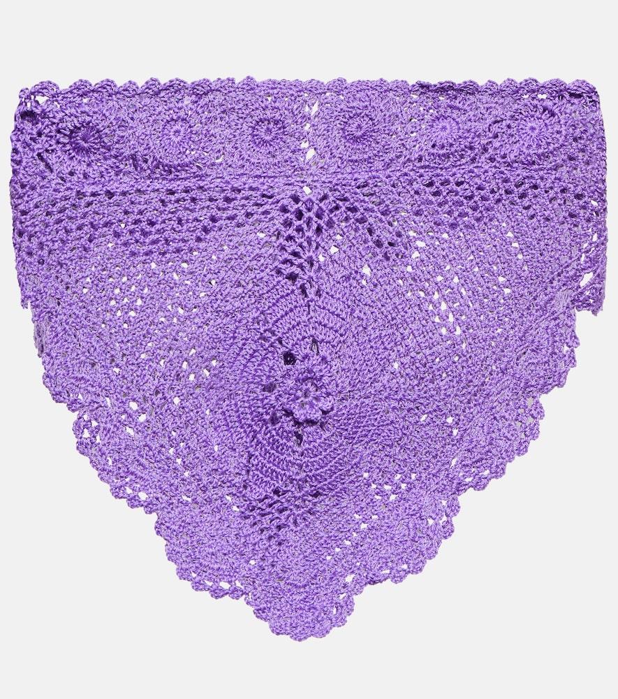 anna kosturova triangular crochet top