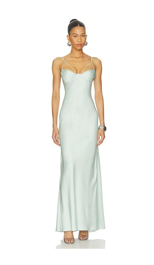 anna october akari maxi dress in mint. - size l (also in xs, s, m)