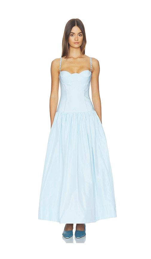 anna october chloe maxi dress in baby blue. - size l (also in s)