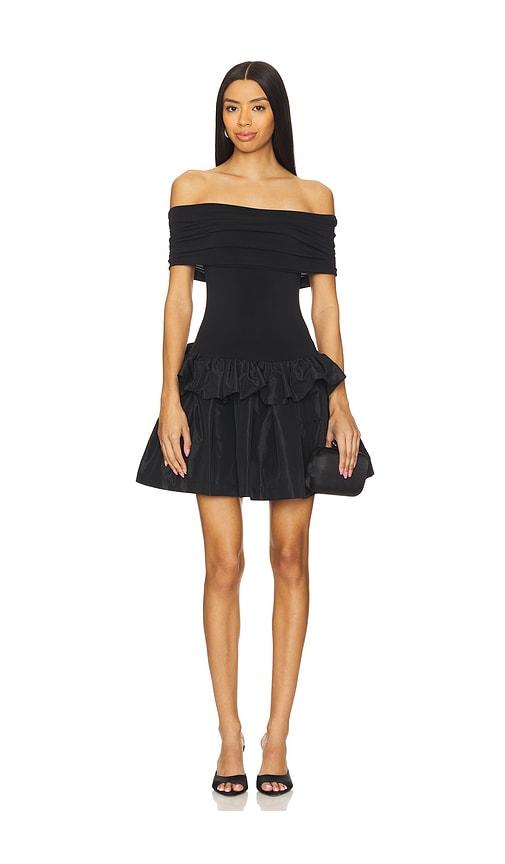 anna october lourdes mini dress in black. - size l (also in xs)
