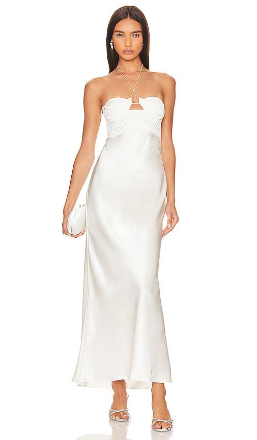 anna october sarah midi dress in ivory. - size l (also in xl)