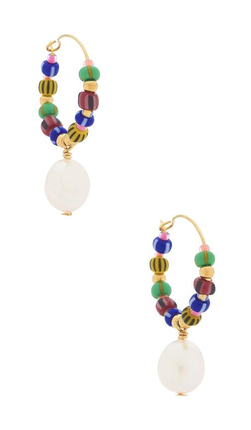 anni lu magic moments hoop earrings in brown.