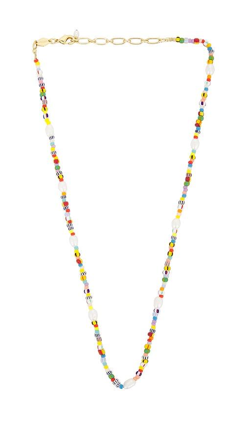 anni lu petit alaia necklace in yellow.