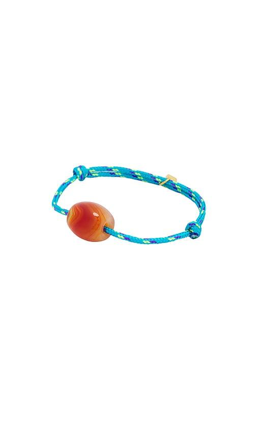anni lu poolside bracelet in teal, orange.