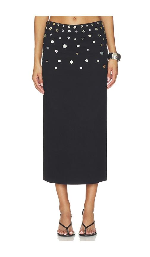 anonie amanda maxi skirt in black. - size m (also in s, xs, xl)