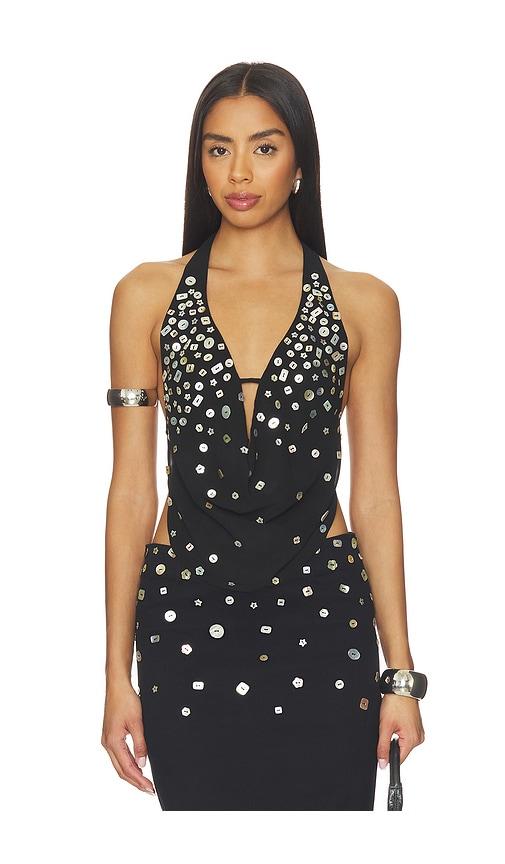 anonie irene top in black. - size l (also in m, s, xs)