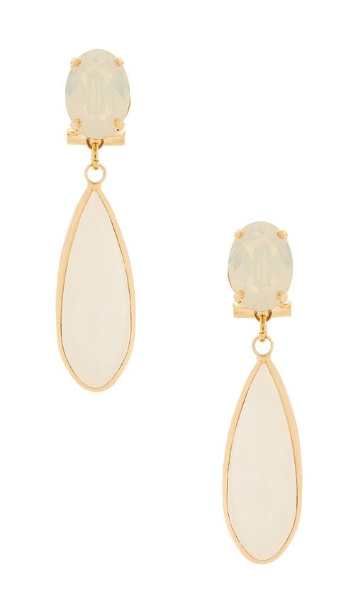 anton heunis drop earrings in white.