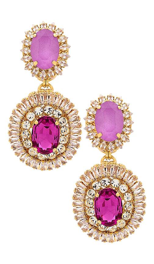 anton heunis fuchsia spectrum oval disc chandelier in fuchsia.