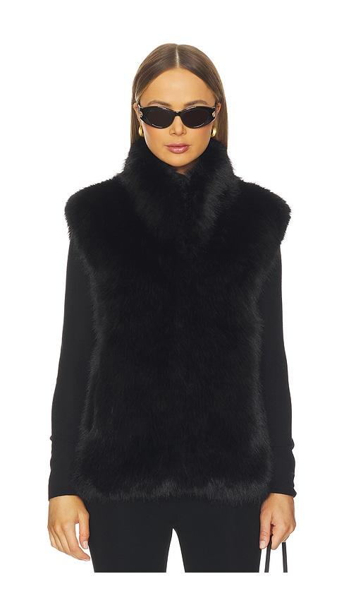 apparis laila sable vest in black. - size l (also in s, xl)